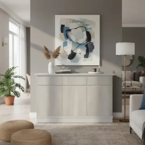 Bahiut Rack Vajillero 3 Caj. 4 Puertas- Mdf- 140 X 90 X 39