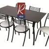 Oferta. Combo Marzo Mesa Melamina 140 + 6 Sillas Perlinas