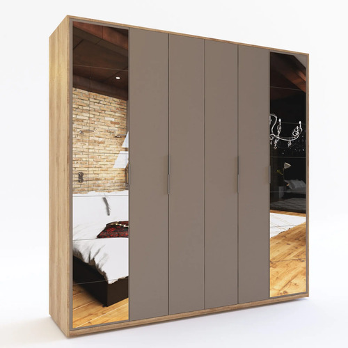 Ropero 6 Puertas, 3 Cajones Internos- 220 X 220 X 52- Duo 02