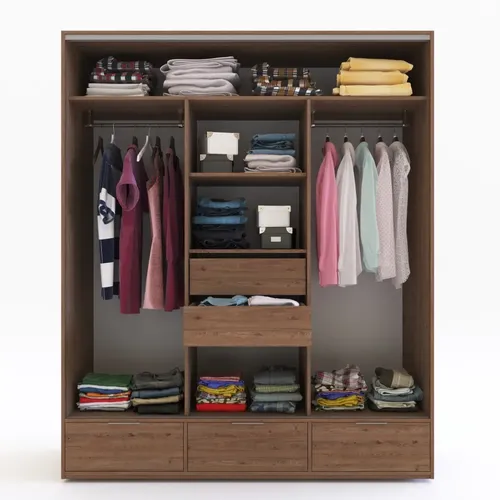 D_749487-MLA51303028017_082022-O.webp Ropero 3 Puertas, 2 Cajones Internos- 180 X 218 X 58- Duo 03
