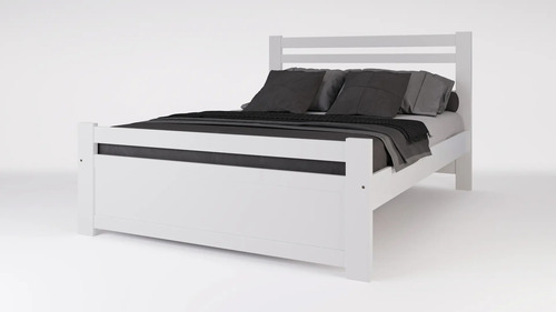 Cama 2 Plazas 140 X 190- Pino Lustrado Cod. 206- Pacifico