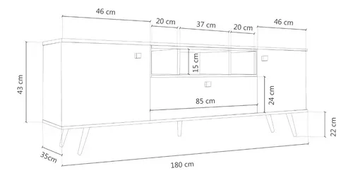 D_750111-MLA43531678920_092020-O.webp Rack Mesa Para Tv Led 65 Escandinava Dl 882- 180 X 65 X 35