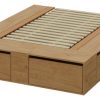 Cama Box 2 Plazas Queen Xl Extensible 140 Cm O 160 Cm Con Cajones Zapateros Baulera Roble Kendal Dormitorio Moderna Guardado Completo Cam160 Dielfe