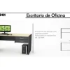 D_751099-MLA44357134810_122020-O.webp Mesa Escritorio Pc- 2 Cajones Melamina 18 Mm. 120cm Cod 901