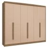 Ropero 6 Puertas De Abrir. Manijas De Madera 6 Cajones N 566