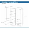 D_752092-MLA86040419219_062025-O.webp Placard Ropero 6 Puertas, 3 Caj. 1.70- 1.80- 0.47 Dpb 170