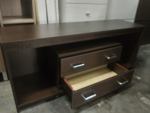 Excelente Rack Mesa Tv- Led Minimalista 2 Cajones Melamina