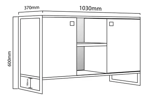 Rack Mesa Para Tv Led 42 - Estructura De Caño- Dst 02