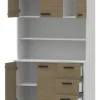 D_755989-MLA100270933723_122025-O.webp Vajillero Aparador Mueble Organizador De Cocina Despensero Color Avellana
