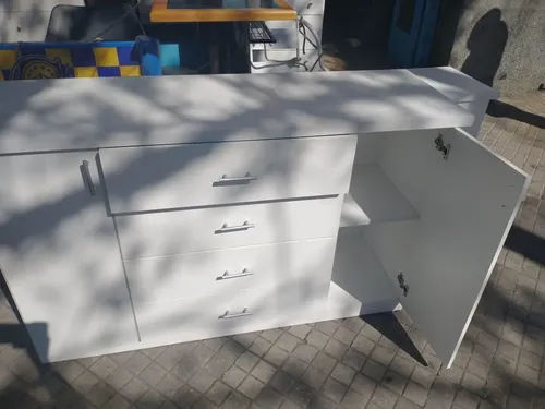 Comoda Chiffoniers Melamina 1.40 Mts. 2 Puertas 4 Cajones
