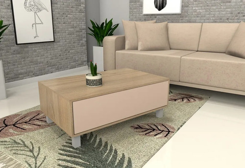 Mesa Centro De Living Con Cajon. Cod. 2021- Melamina