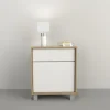 Mesa De Luz 1 Puerta, 1 Cajon. Sistema Push. Cod. 6426