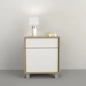 Mesa De Luz 1 Puerta, 1 Cajon. Sistema Push. Cod. 6426
