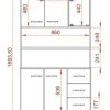 Aparador Kit De Cocina Triplo 5 Ptas 3 Caj 171 X 90 Cd 10104