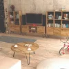 D_758782-MLU72580225028_112023-O.webp Mueble De Tv Rack Para Tv Led Tele Televisor Hasta 60'' Con 2 Puertas 2 Estantes Mdp 140cm Color Atakama Negro Industrial Patas De Hierro Re141 Dielfe