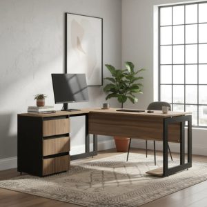 Escritorio Gamer Piro 150x70 Cm 7912-7303 3 Cajones