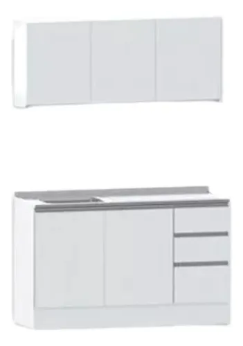 Combo Cocina Bajo Mesada + Alacena 1.20 Mts. Perfil J Jb120