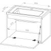 Vanitory Colgante Para Baño Zen Con Mesada- 58 Cm- Dze 02-