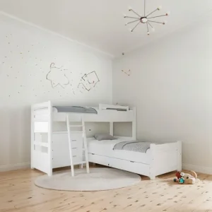 Cucheta Rinconera Con Carro Cama + Comoda. Pino Lustrado