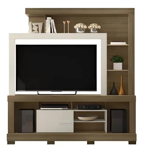 D_761736-MLA94019330235_102025-O.webp Estante Para Tv Ipanema Linea Brasil De Hasta 55 Pulgadas, Color Avela/blanco Roto Avela/off White