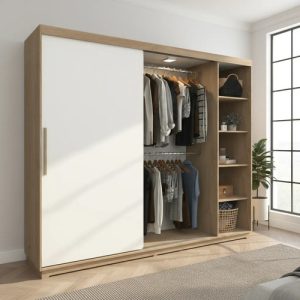Ropero Placard 2 Puertas, 4 Caj. C/luz 200 X 230 X 58 Dna 03
