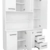D_763954-MLA94298112905_102025-O.webp Aparador Moderno Mosconi Express De 120 Cm Con 7 Puertas Y 3 Cajones En Blanco