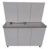 Bajo Mesada Y Alacena 1.20 Mdf 15 Mm- Con Mesada Marmol Sint