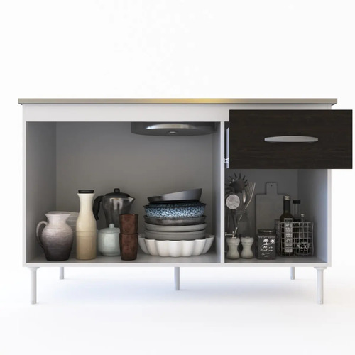 D_765260-MLA52148214889_102022-O.jpg Bajo Mesada + Alacena + Mesada Acero Inox. 1.20 X 50- Dl 602