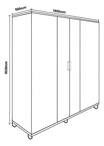 D_765349-MLA82432235203_022025-O.webp Placard Delos Melamina 4 Puertas 2 Corredizas Color Roble Nebraska 180cm Roble Nebraska Natural