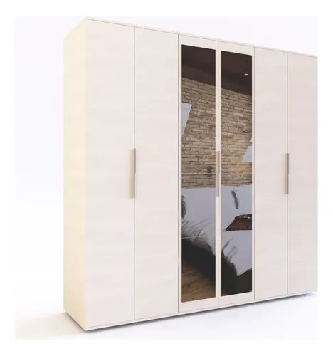 Ropero Placard 6 Puertas, 2 Cajones 179 X 182 X 50- Dle 357