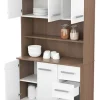 Mueble De Cocina Multiuso Aparador Mosconi Mezzo/blanco Color Carvalho Mezzo/blanco