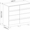 Cómoda Chifonier Cajonera 8 Cajones 108 X 97 5081a
