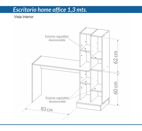 D_767789-MLA85676821514_062025-O.webp Escritorio Organizador Con Biblioteca 130 X 136 X 45 Oes 110
