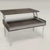 D_768097-MLA72165733061_102023-O.jpg Mesa De Living Luar- Elevable- Patas Cromadas- 90 X 56