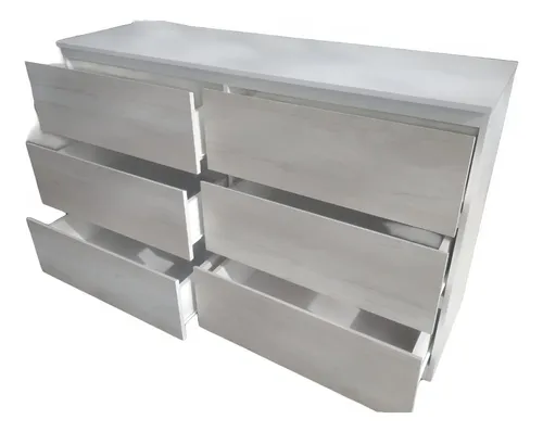 Comoda Chiffonier Cajonera 6 Cajones Mdf- 140 X 85 X 44