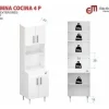 Columna Kit Organizador De Cocina 4 Puertas. Cod. 10196