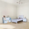 Cama 1 Plaza Laqueada Elegante - Con Mesa De Luz- Cod. 800
