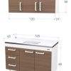 D_770594-MLA73778045395_012024-O.jpg Combo Bajo Mesada + Alacena 120 Cm X 50 Cod. 10139