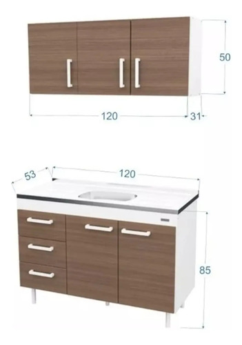 D_770594-MLA73778045395_012024-O.jpg Combo Bajo Mesada + Alacena 120 Cm X 50 Cod. 10139