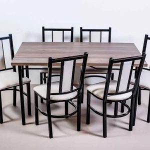 D_770793-MLA72206125387_102023-O.jpg Combo Cocina Comedor Mesa Melamina 140 + 6 Sillas Roma C 20