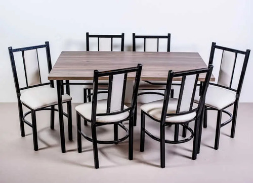 D_770793-MLA72206125387_102023-O.jpg Combo Cocina Comedor Mesa Melamina 140 + 6 Sillas Roma C 20