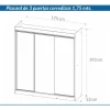 D_771923-MLA86038990739_062025-O.webp Placard Ropero 3 Puertas Corredizas 1.75- 1.93- 0.52 Dpc 175