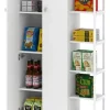 Despensero De Dos 2 Puertas Mueble Alacenero Organizador Con Estantería Integrada Izquierda O Derecha 4 Estantes Internos Ajustables De Cocina Melamina 150cm Color Blanco Multifunción D060e Dielfe