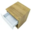 D_772810-MLA105458892009_012026-O.webp Mesa Luz 1 Cajon Linea Curvalba, Muebles Gacela Acabado Laqueado Color Blanco/roble Miel