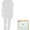Mesa De Luz 2 Cajones Con Patas 60 X 40 X 38- Cod. 732021
