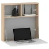 D_773531-MLA96071767117_102025-O.webp Escritorio Habitacion Oficina Juvenil Hogar Flotante Plegable Espacio Reducido Moderno Blanco Y Roble Eco063 Dielfe Blanco / Roble Natural