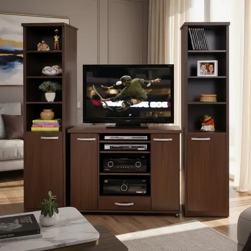 D_773670-MLA97908760632_112025-O.webp Modular Rack Tv- Led. 2 Torres 1 Cajón 2 Puertas. Cod. 3004