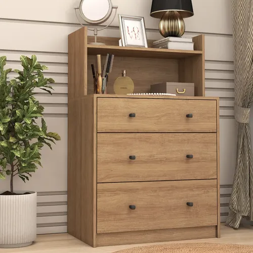D_774755-MLA94461954849_102025-O.webp Comoda Cajonera Chiffonier 3 Cajones Con Estante Fellicci