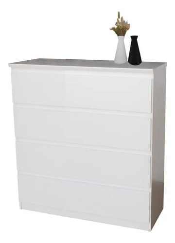 Comoda Chifonier Prisma 4 Cajones. Mdf Laqueado- 93 X 80 X40