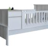 Cuna Funcional Mesa De Luz Y Baul. Melamina- Sin Carro Cama